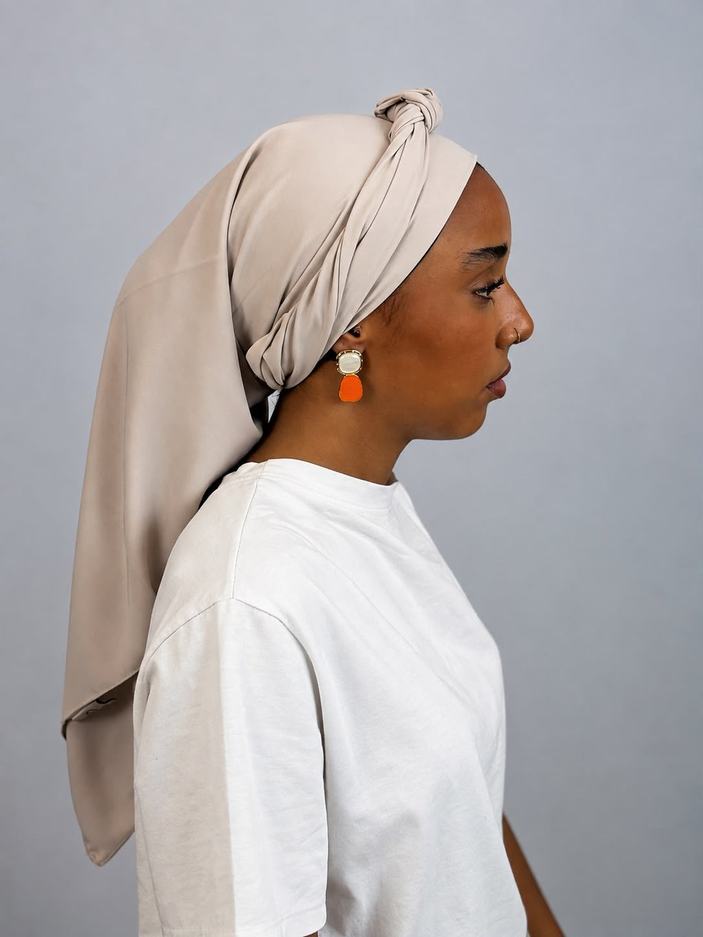 Carré de soie de Médine Shamsini, coloris Beige clair